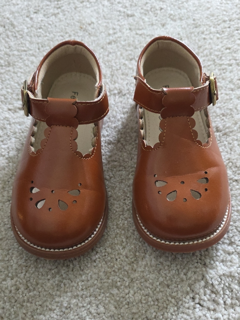Classic Brown Mary Jane Kids Shoes with Buckle